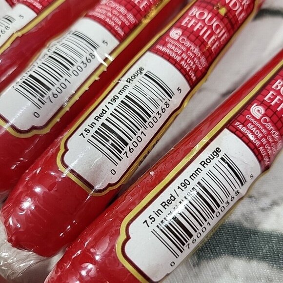 Vintage Candle-Lite Tapers Candles Red Lot 16 Christmas Holiday 11.5" And 7.5" - Picture 8 of 9